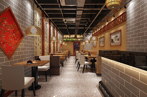 四平传统中式餐厅餐馆装修设计效果图